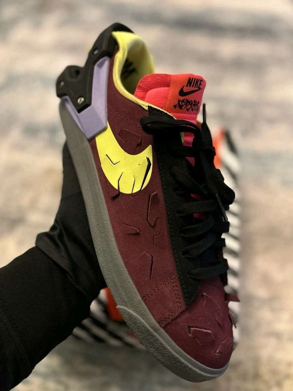 Nike x ACRONYM Blazer Low in "Night Maroon"